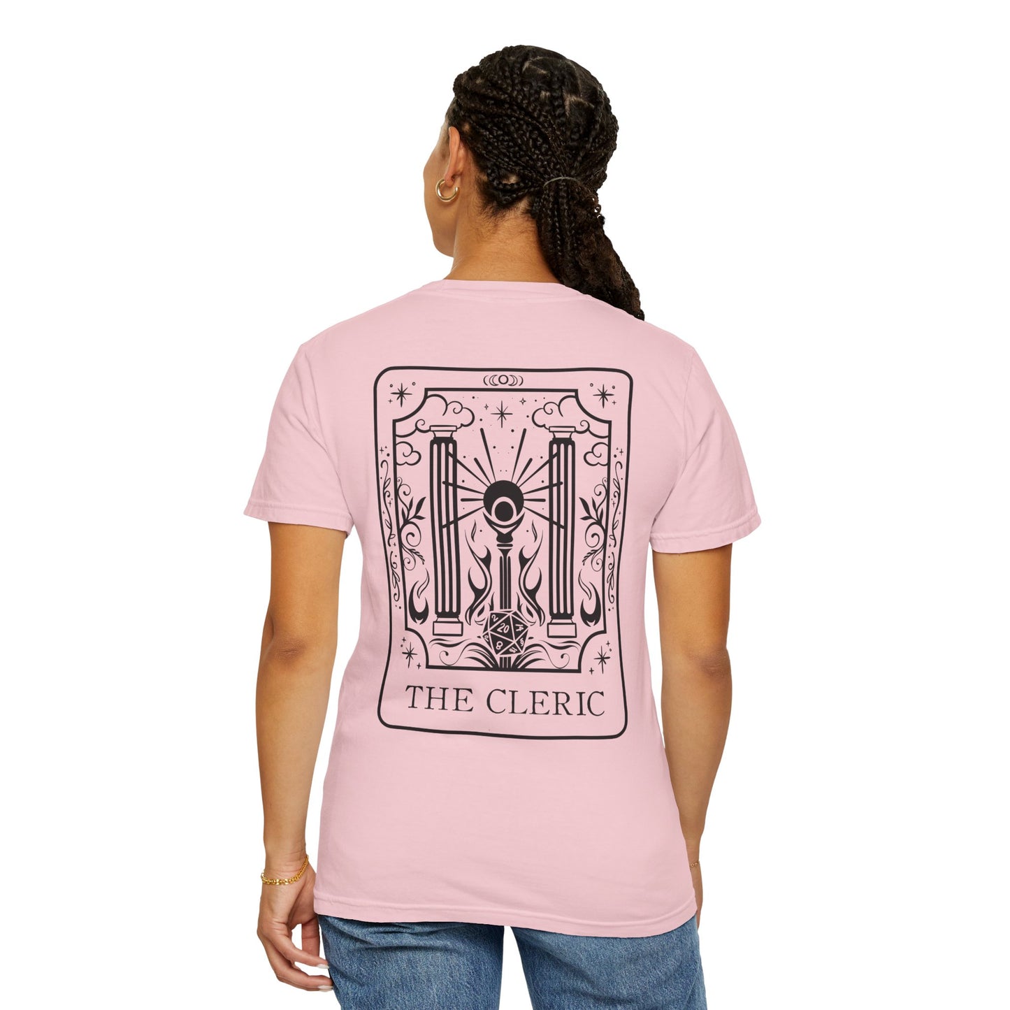 Cleric Tarot Card Comfort Colors Shirt | TTRPG Character Class Tee