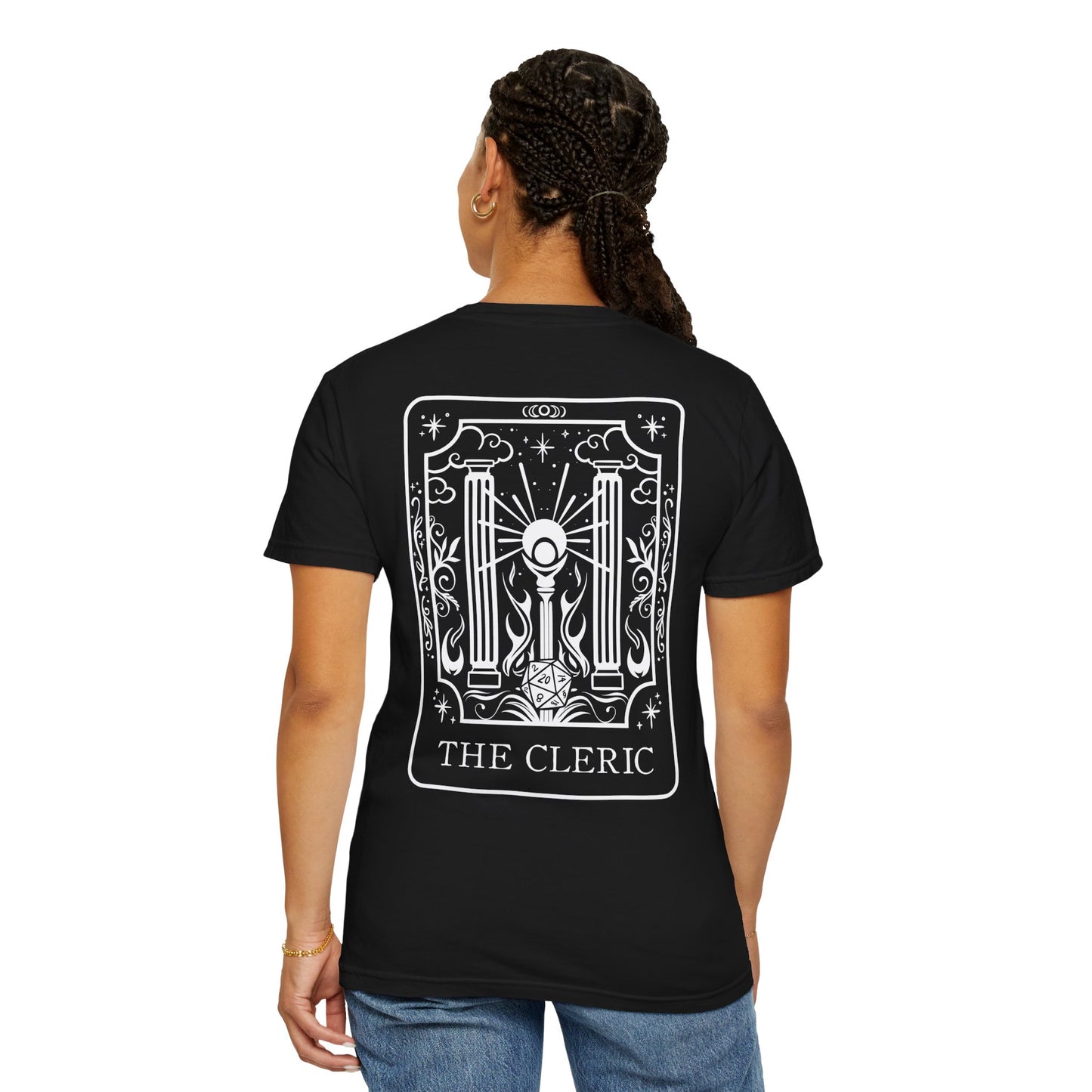 Cleric Tarot Card Comfort Colors Shirt | TTRPG Character Class Tee