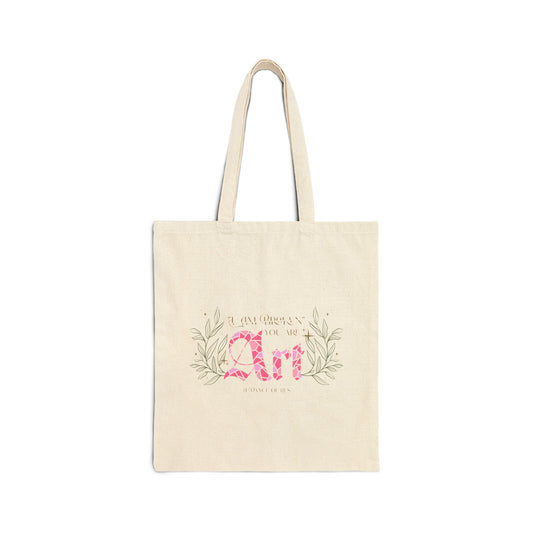 You Are Art Cotton Canvas Tote Bag – Officially Licensed A Dance of Lies Bookish Tote by Brittney Arena