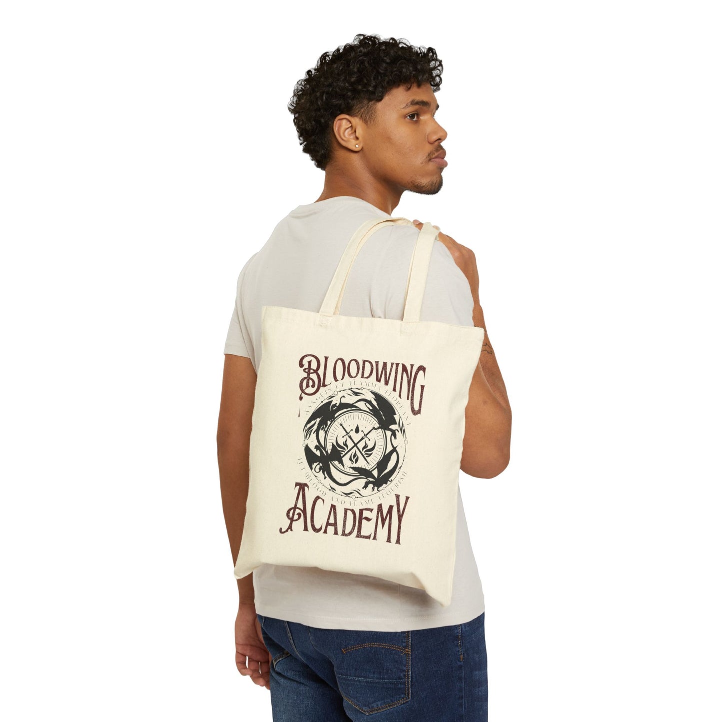 Bloodwing Academy Cotton Canvas Tote Bag | Officially Licensed Fantasy Book Tote