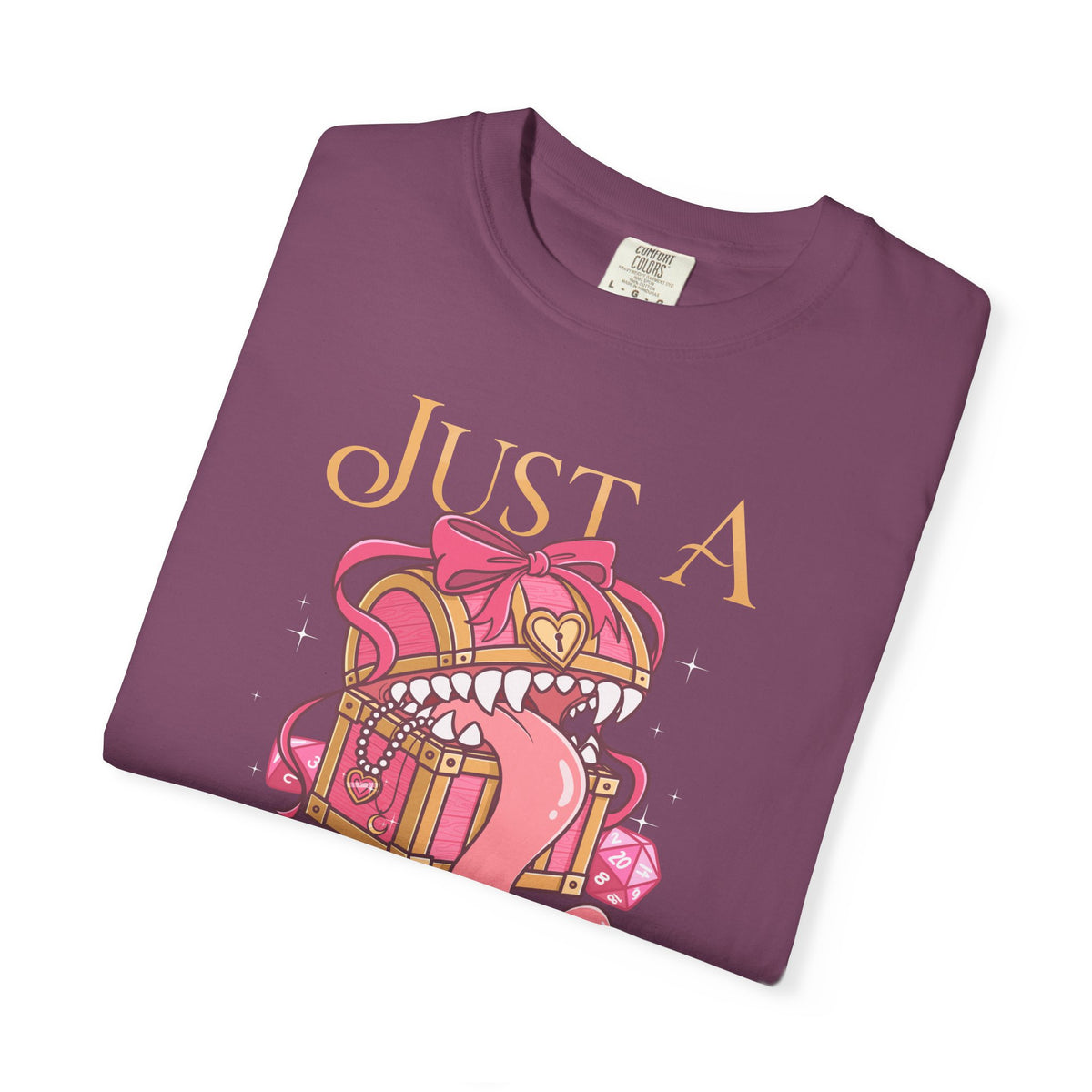 Just A Girl TTRPG Mimic T-shirt | Girlypop Cute Dnd Gift