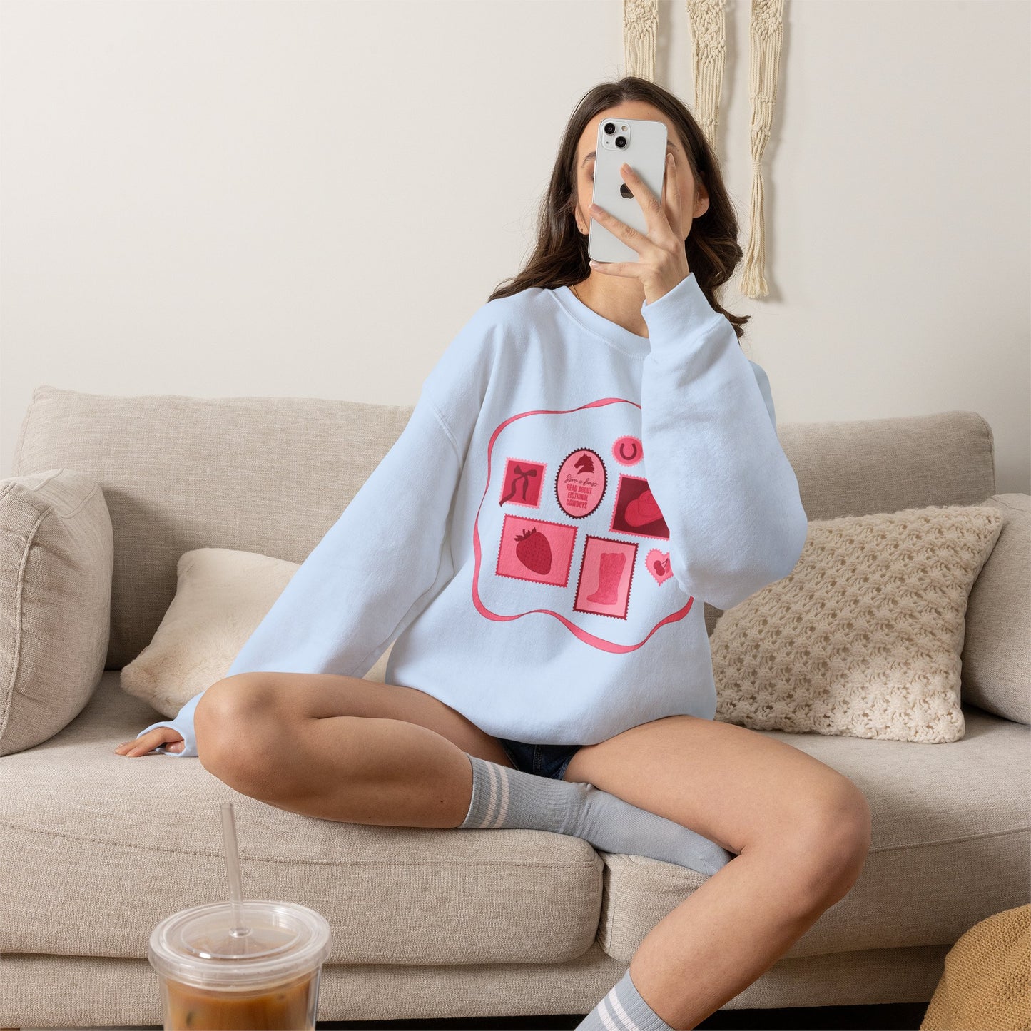 Save a Horse, Read About Fictional Cowboys Sweatshirt | Cowboy Romance Reader Crewneck