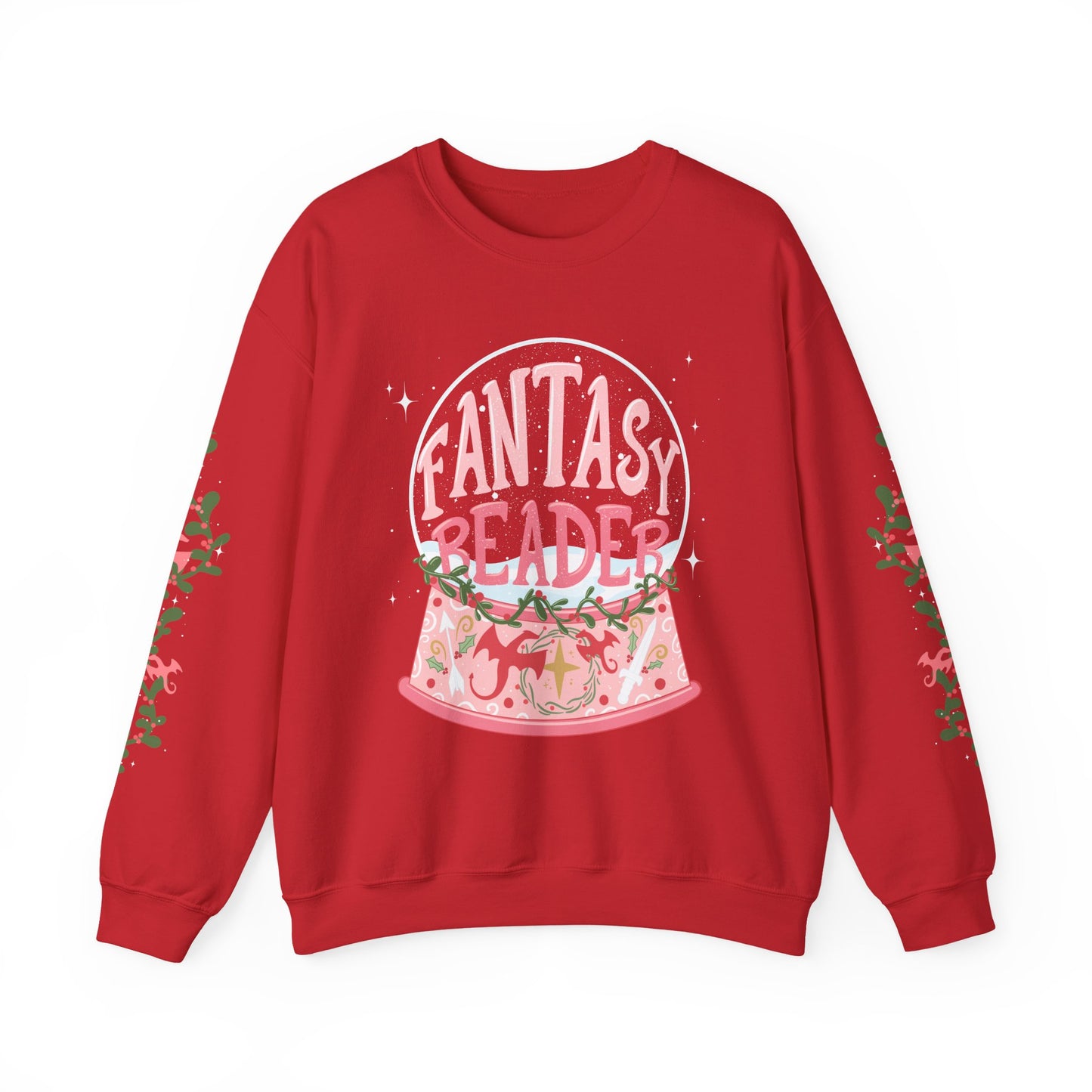 Fantasy Reader Snowglobe Sweatshirt | Bookish Christmas Gift | Book Lover Crewneck