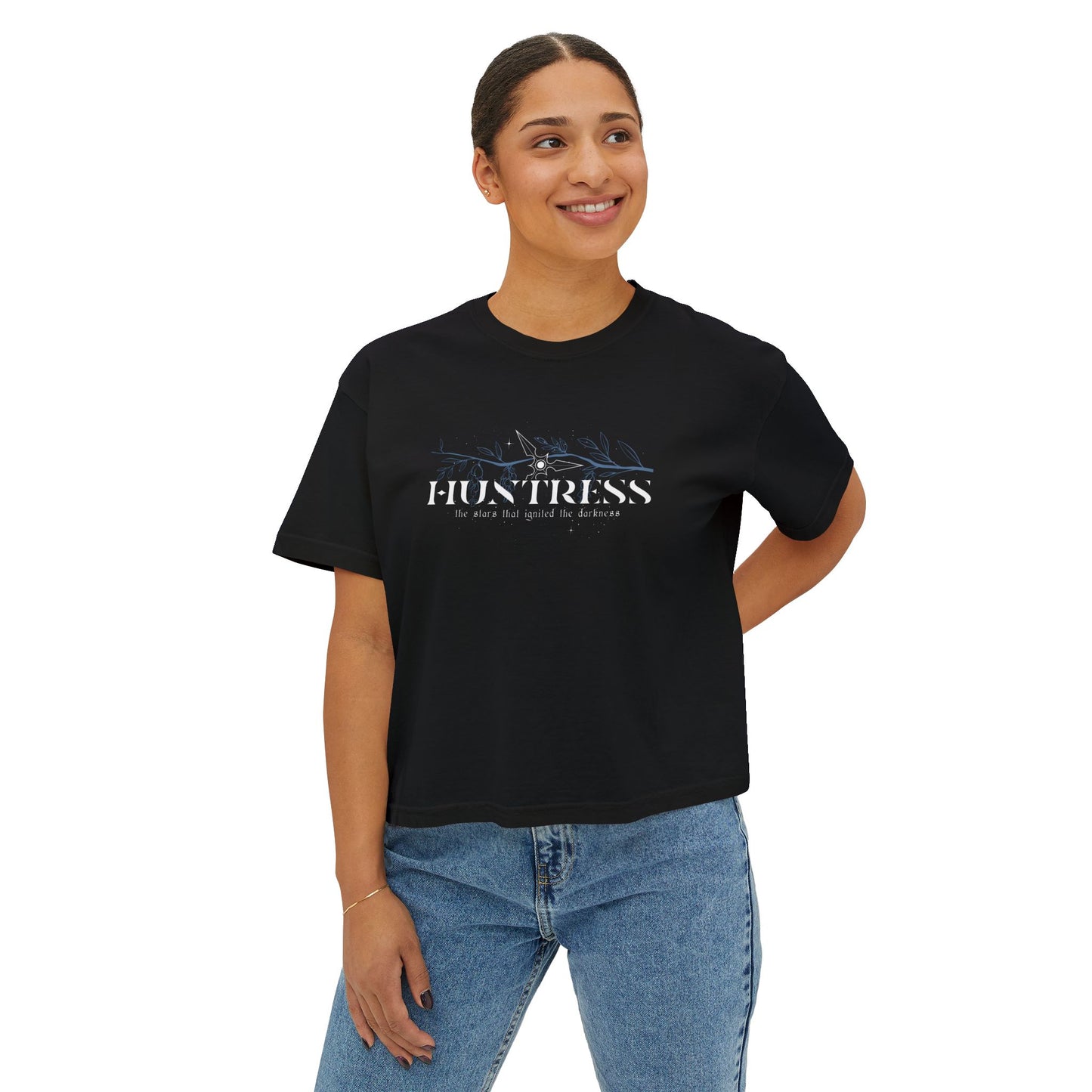 Huntress Comfort Colors Boxy Crop Tee | Officially Licensed Scars Beneath A Serpent’s Scales Nicole Platania Romantasy Shirt