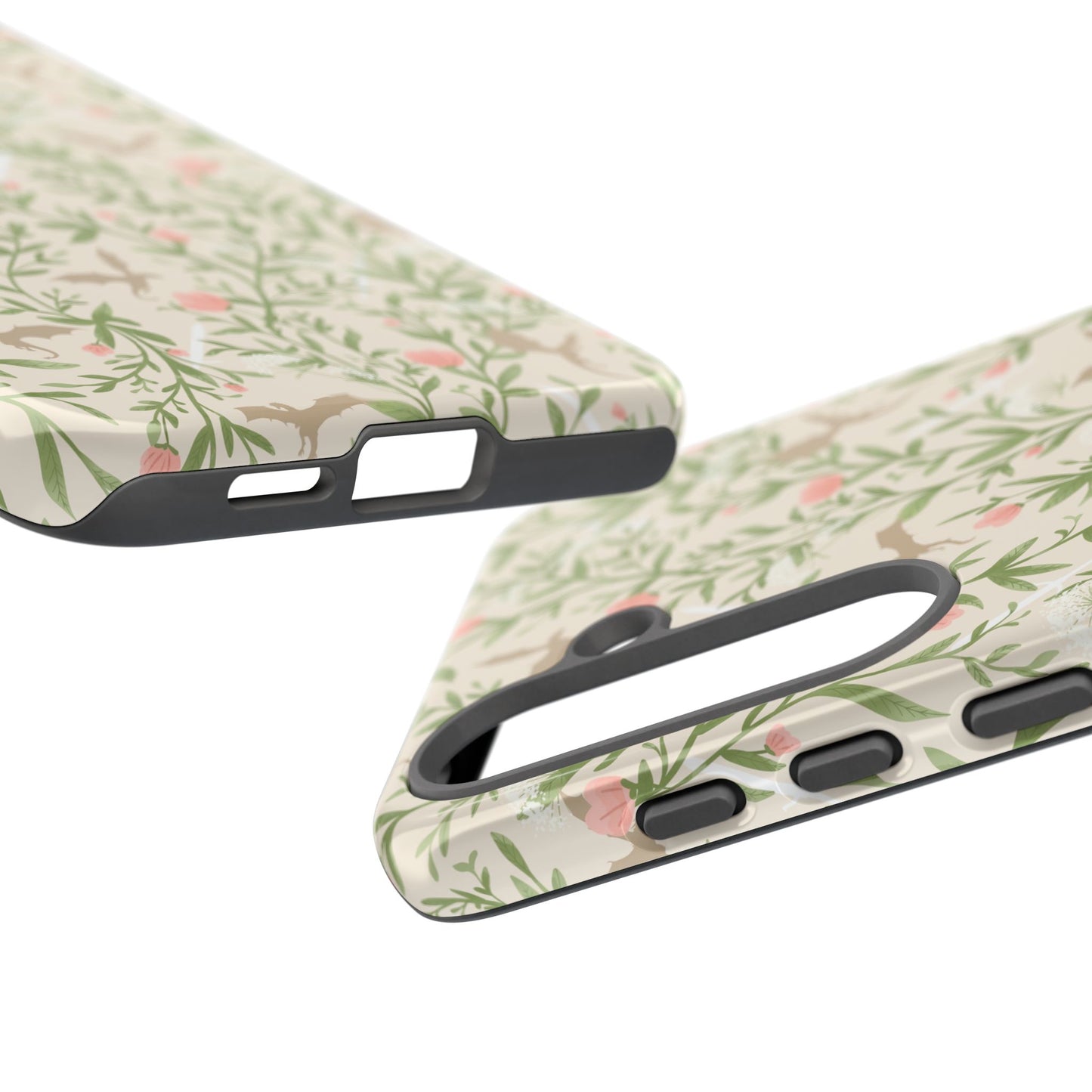 Fantasy Floral Dragons Tough Cases, Romantasy Reader Gift, Bookish Merch