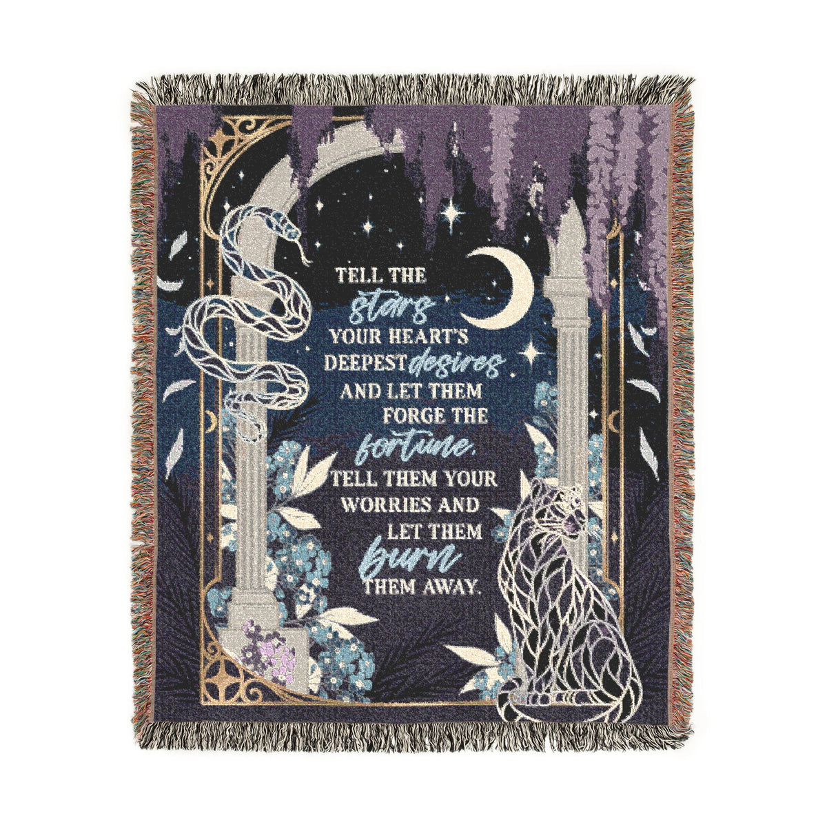 Tell The Stars Woven Blanket | Officially Licensed Fatesworn Saga Throw | Scars Beneath a Serpent's Scales Merch
