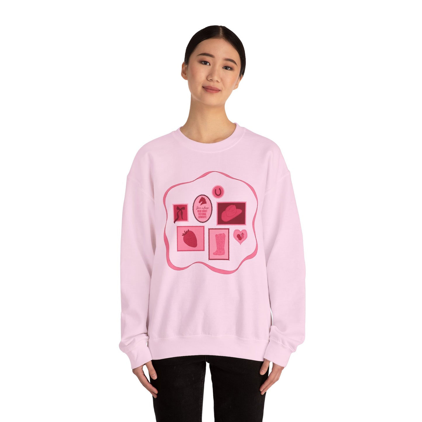 Save a Horse, Read About Fictional Cowboys Sweatshirt | Cowboy Romance Reader Crewneck