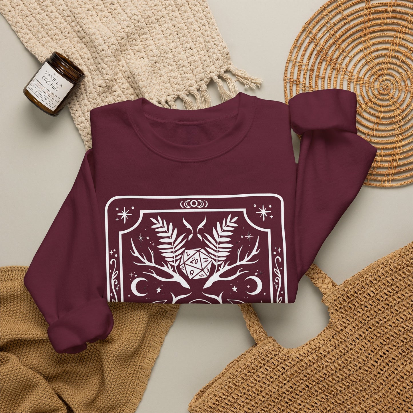 Druid Tarot Card Gildan Sweatshirt Shirt | TTRPG Character Class Crewneck