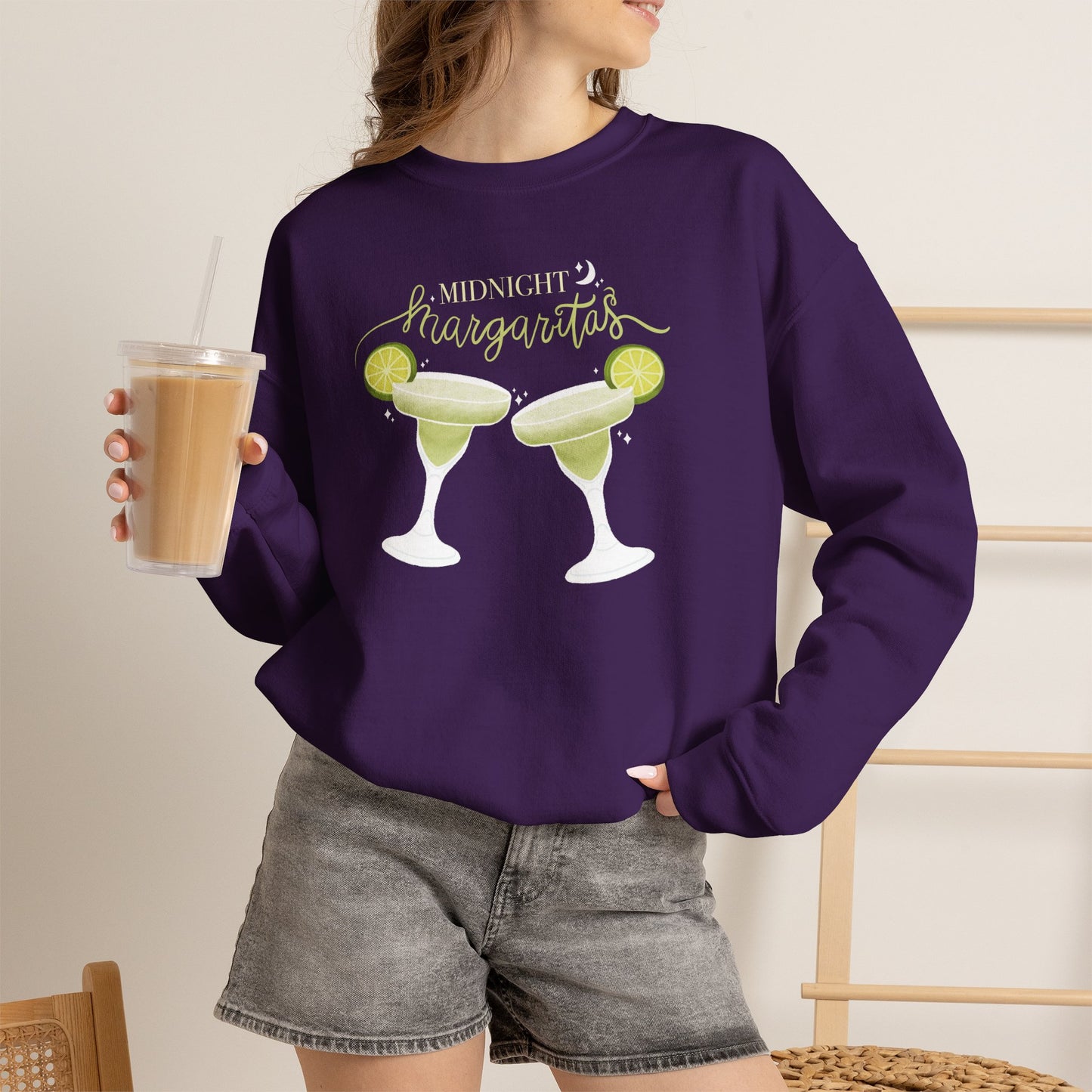 Midnight Margaritas Witchy Crewneck Sweatshirt
