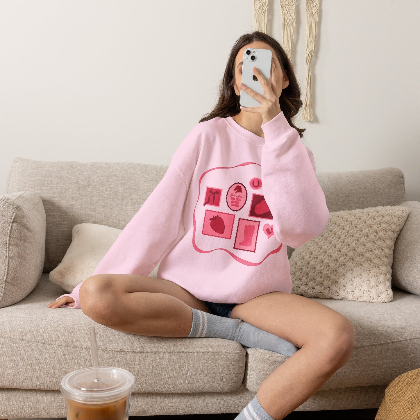 Save a Horse, Read About Fictional Cowboys Sweatshirt | Cowboy Romance Reader Crewneck