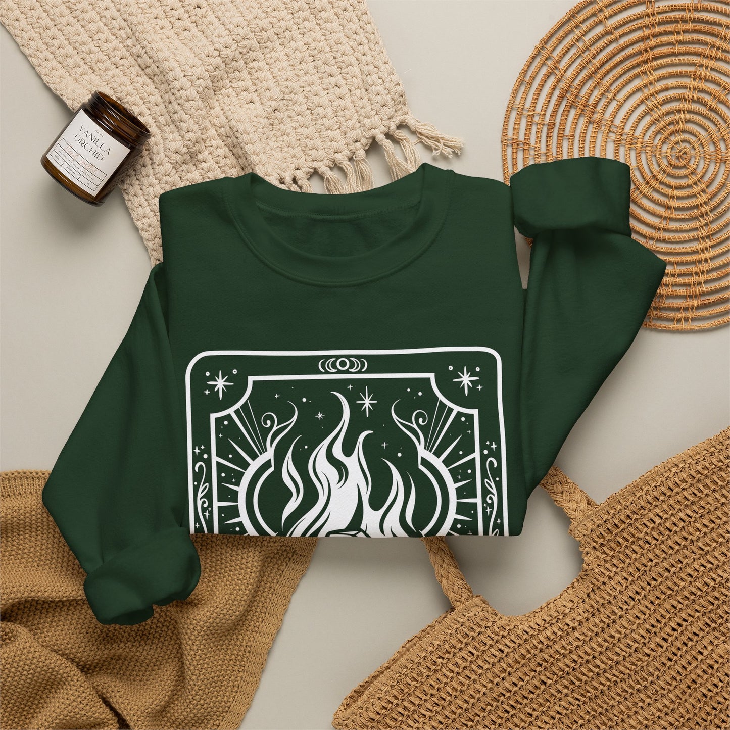 Sorcerer Tarot Card Gildan Sweatshirt Shirt | TTRPG Character Class Crewneck