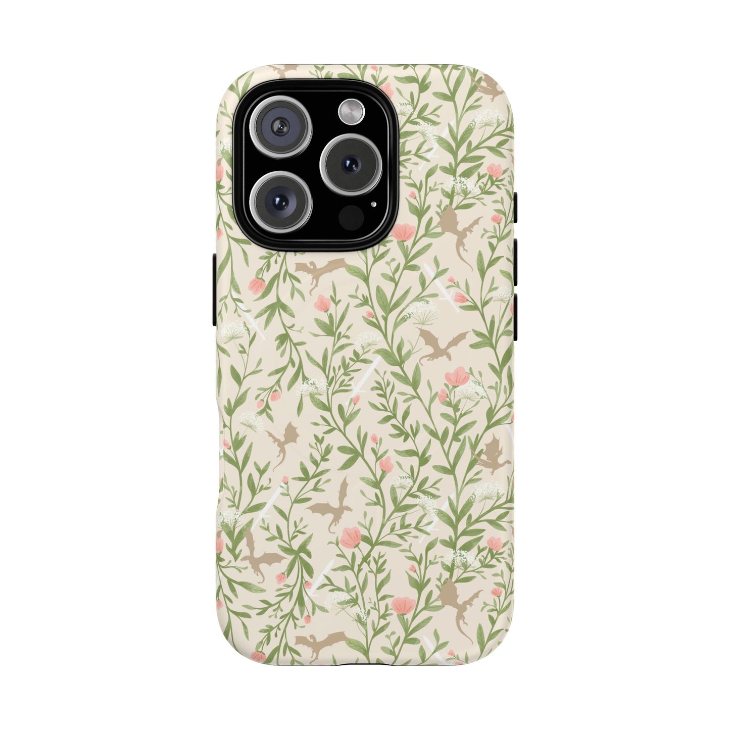 Floral Fantasy Dragons Tough Cases - MAGNETIC - Romantasy Reader Gift, Bookish Merch