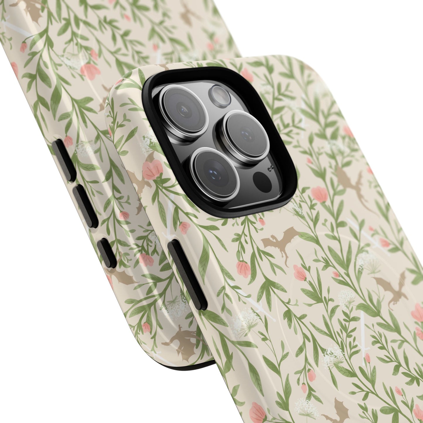 Floral Fantasy Dragons Tough Cases - MAGNETIC - Romantasy Reader Gift, Bookish Merch