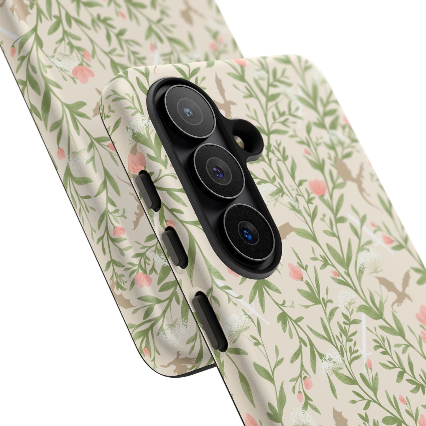 Fantasy Floral Dragons Tough Cases, Romantasy Reader Gift, Bookish Merch