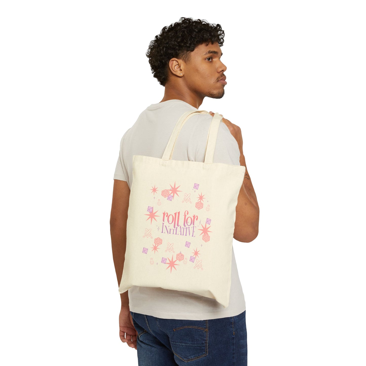 Roll for Initiative D&D Cotton Canvas Tote Bag