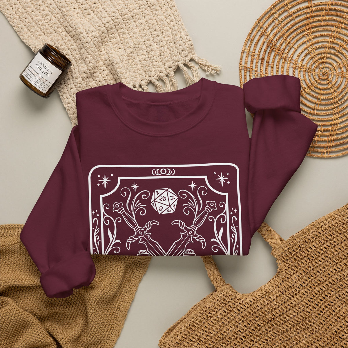 Rogue Tarot Card Gildan Sweatshirt Shirt | TTRPG Character Class Crewneck