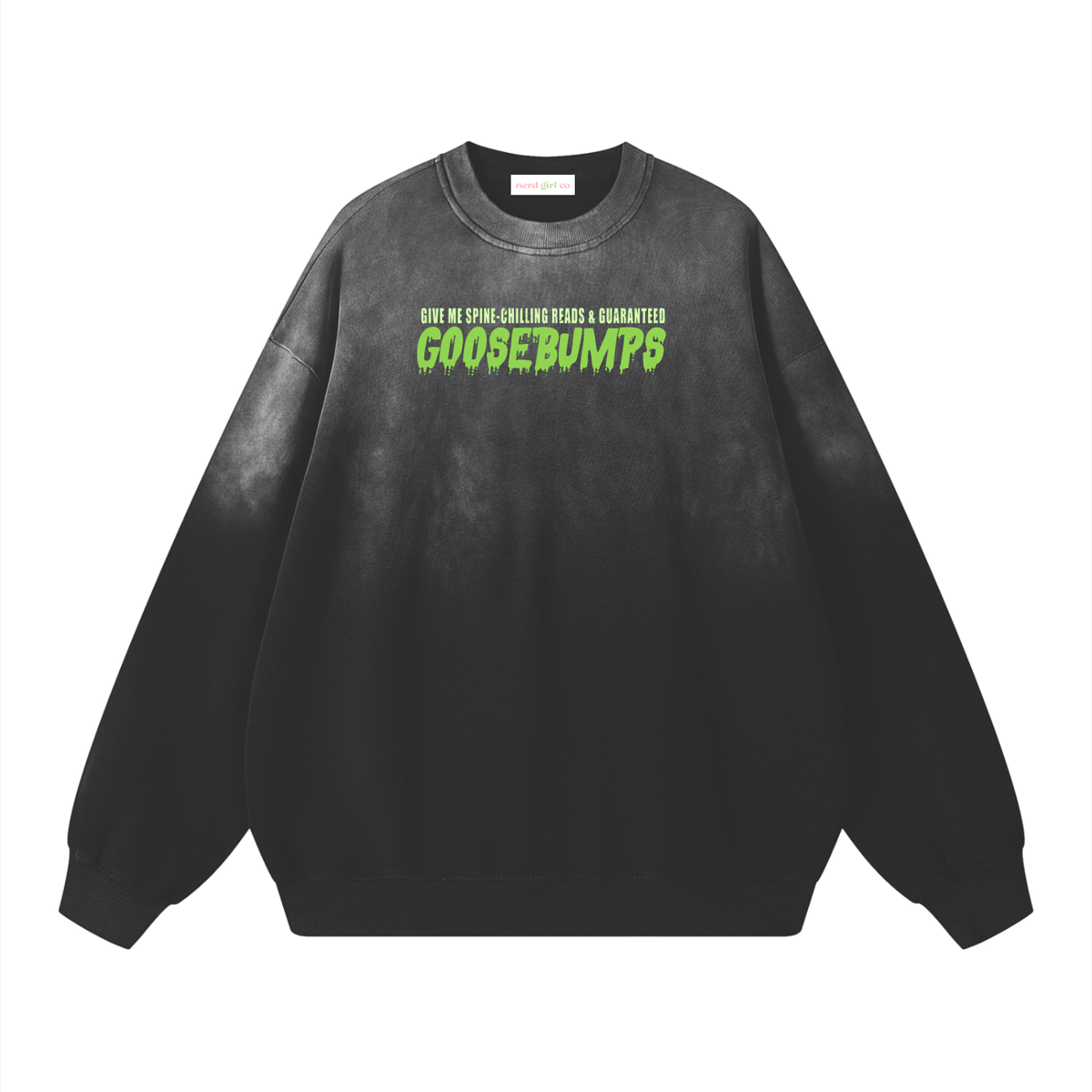 Thrilling Reads & Goosebumps Sunfade Drop-Shoulder Cotton Sweatshirt