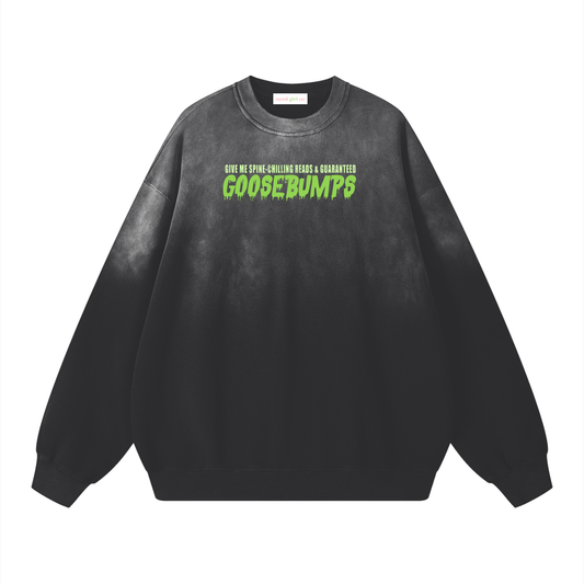 Thrilling Reads & Goosebumps Sunfade Drop-Shoulder Cotton Sweatshirt