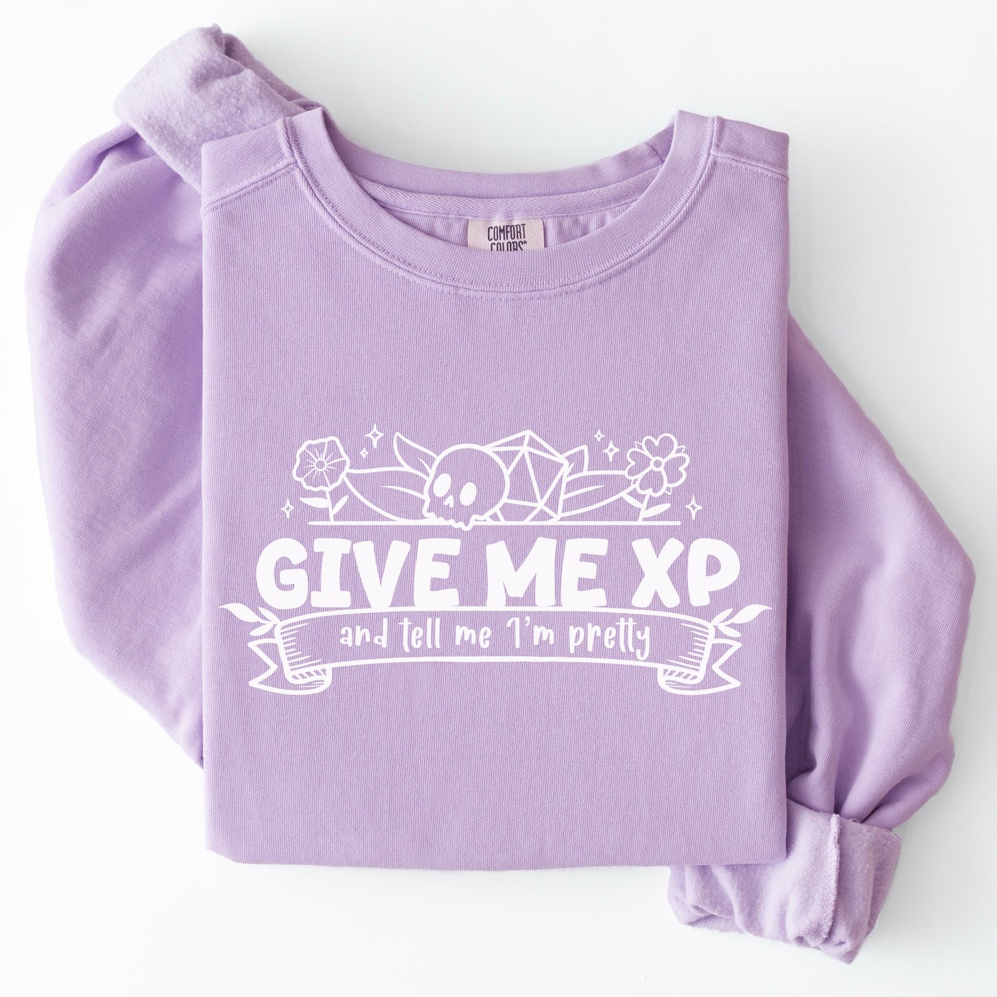 Give Me XP DTG Printed Sweatshirt - Comfort Colors