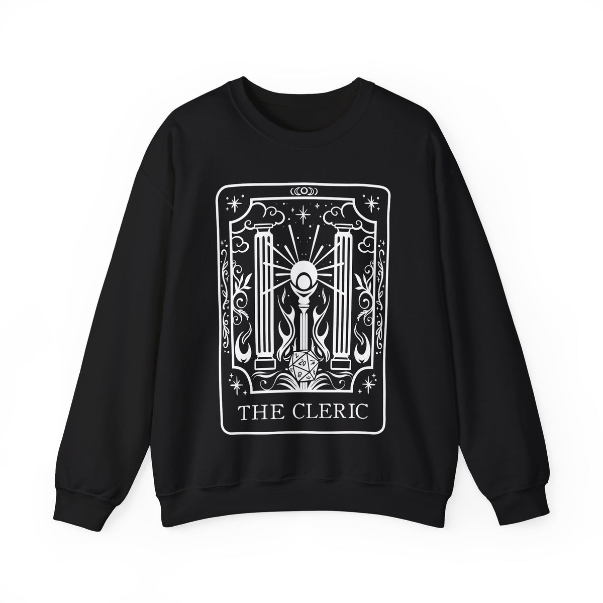 Cleric Tarot Card Gildan Sweatshirt Shirt | TTRPG Character Class Crewneck
