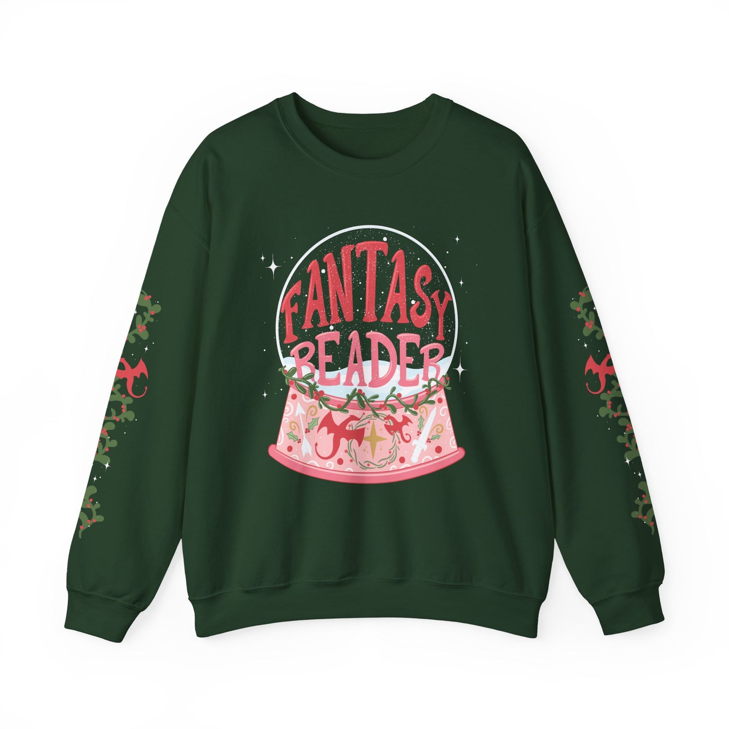 Fantasy Reader Snowglobe Sweatshirt | Bookish Christmas Gift | Book Lover Crewneck