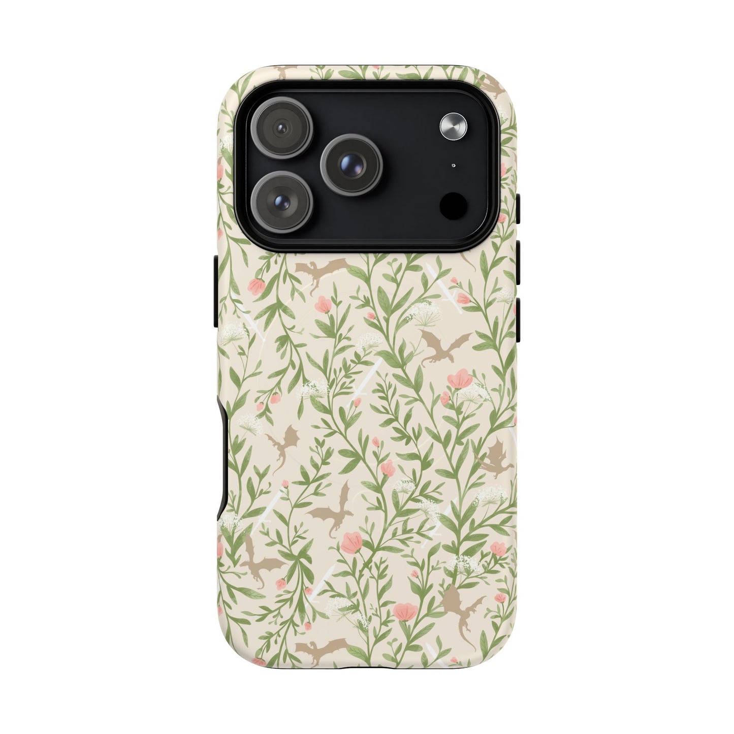 Floral Fantasy Dragons Tough Cases - MAGNETIC - Romantasy Reader Gift, Bookish Merch