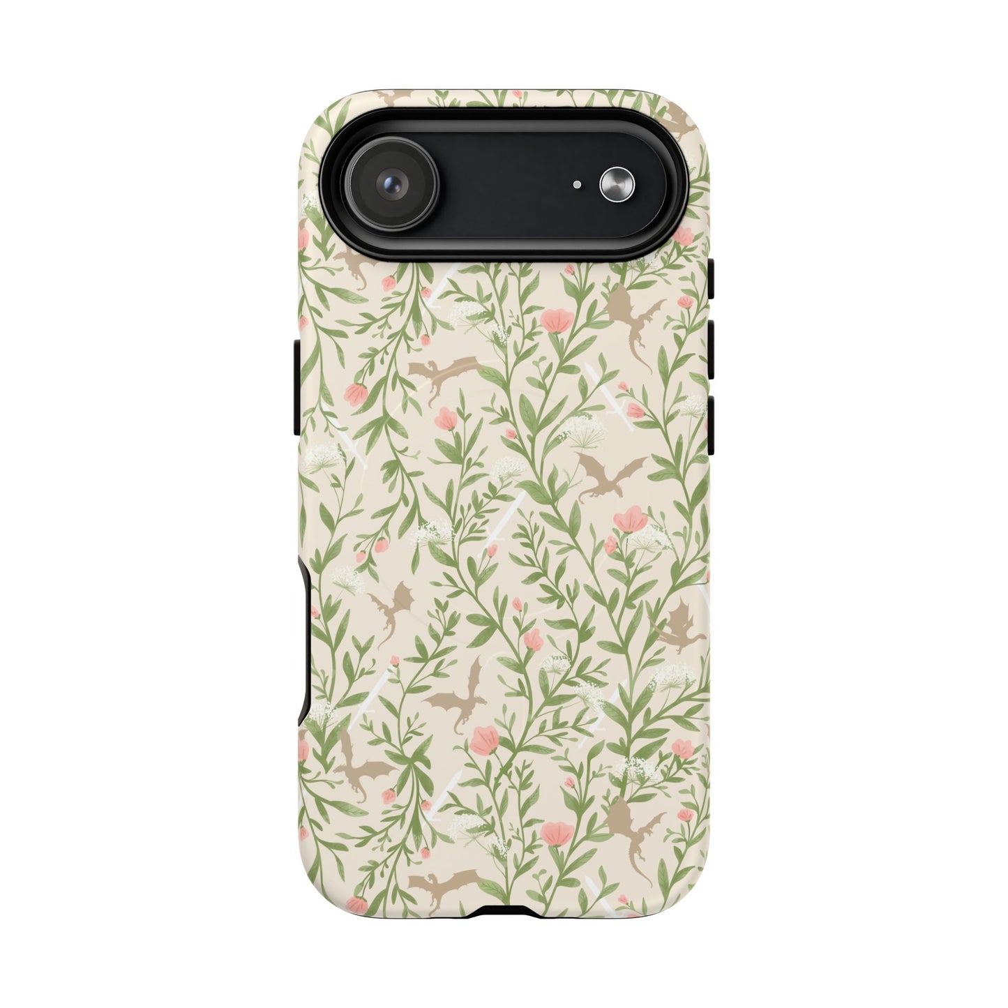 Floral Fantasy Dragons Tough Cases - MAGNETIC - Romantasy Reader Gift, Bookish Merch