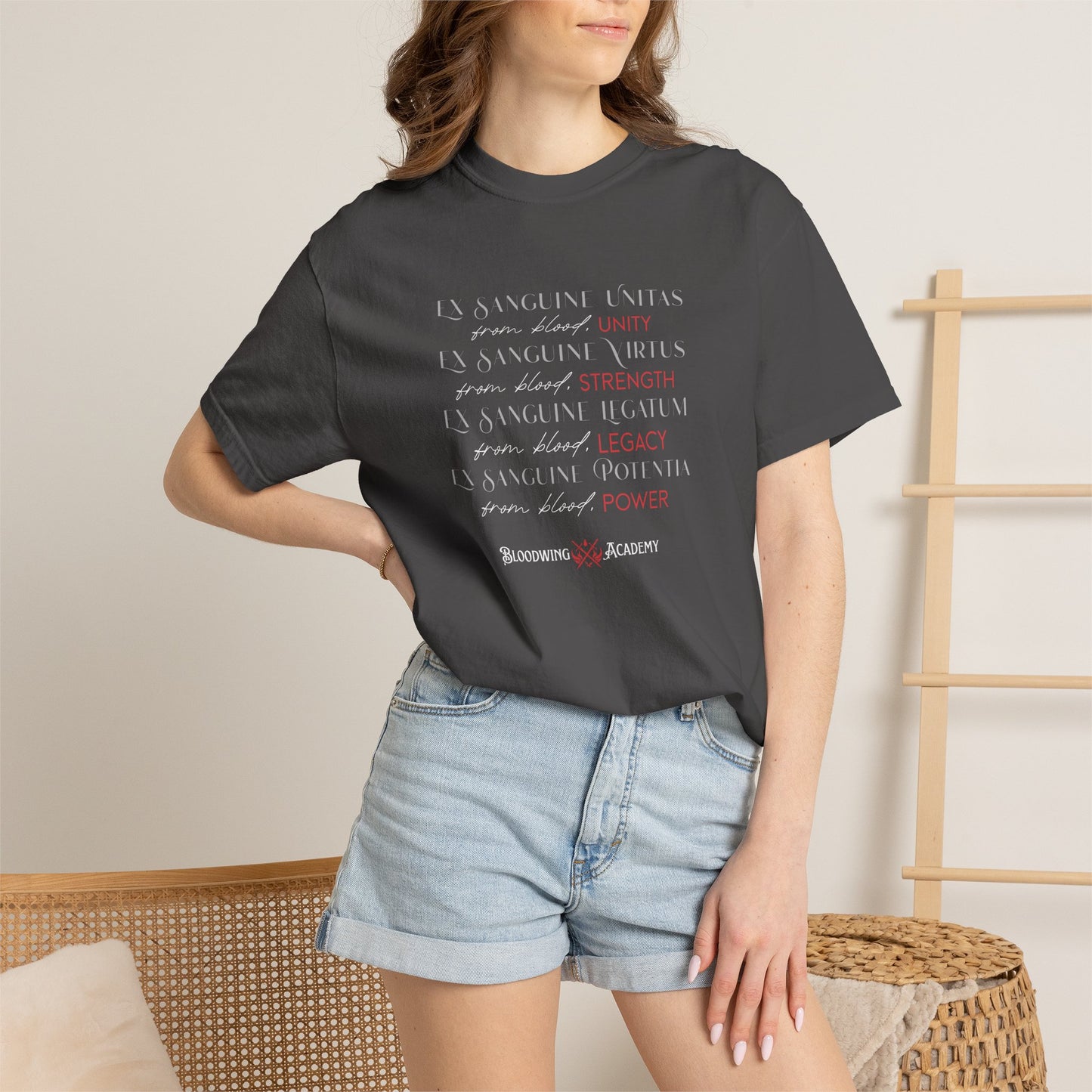 Ex Sanguine Tee | Officially Licensed Bloodwing Academy Shirt | Briar Boleyn Merch | Comfort Colors Bookish Tee | Dark Academia Romantasy Gift