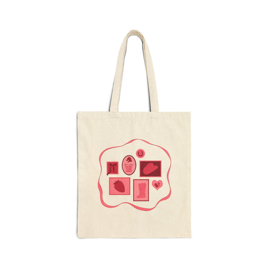 Save A Horse Read About Fictional Cowboys Cotton Canvas Tote Bag | Cowboy Romance Book Tote