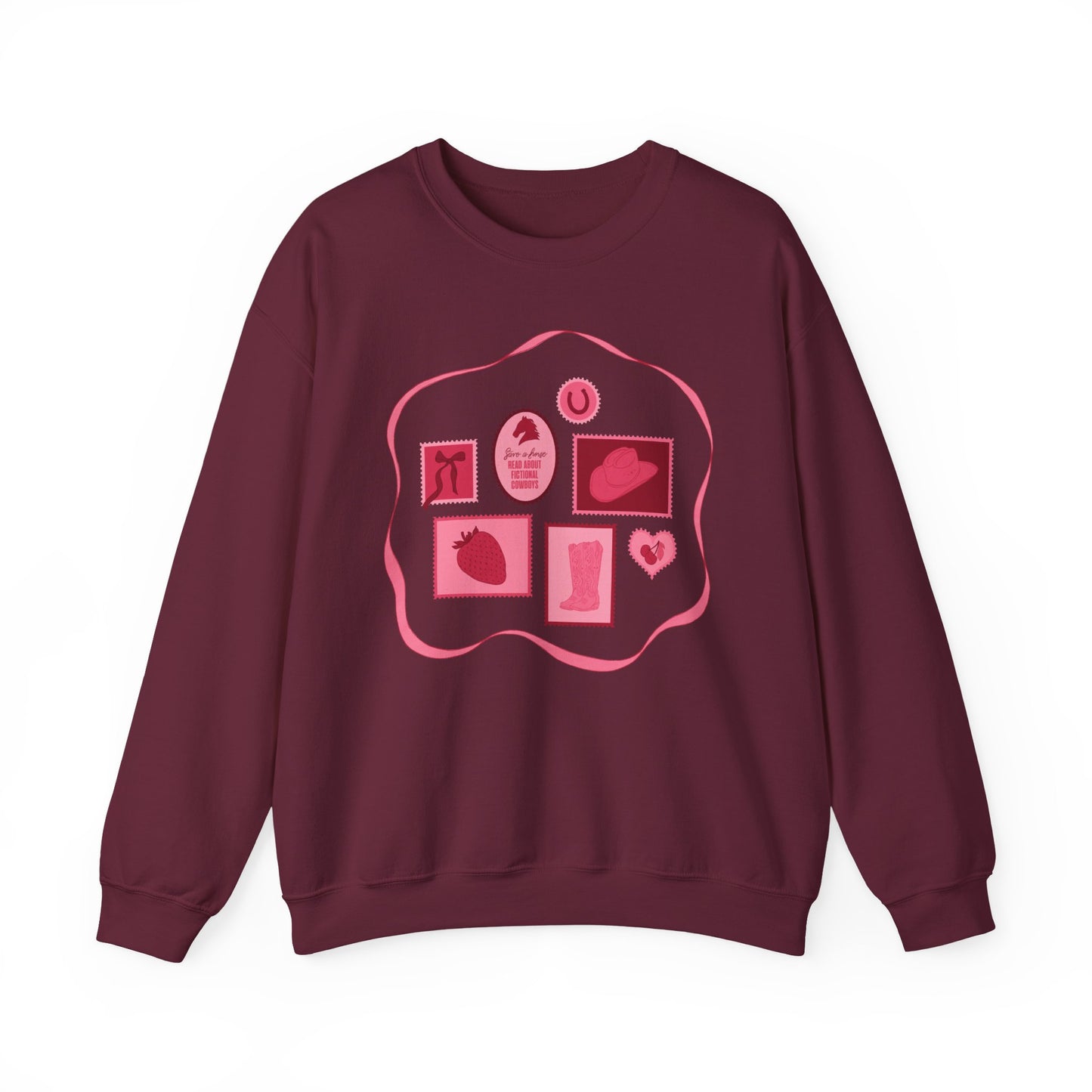 Save a Horse, Read About Fictional Cowboys Sweatshirt | Cowboy Romance Reader Crewneck