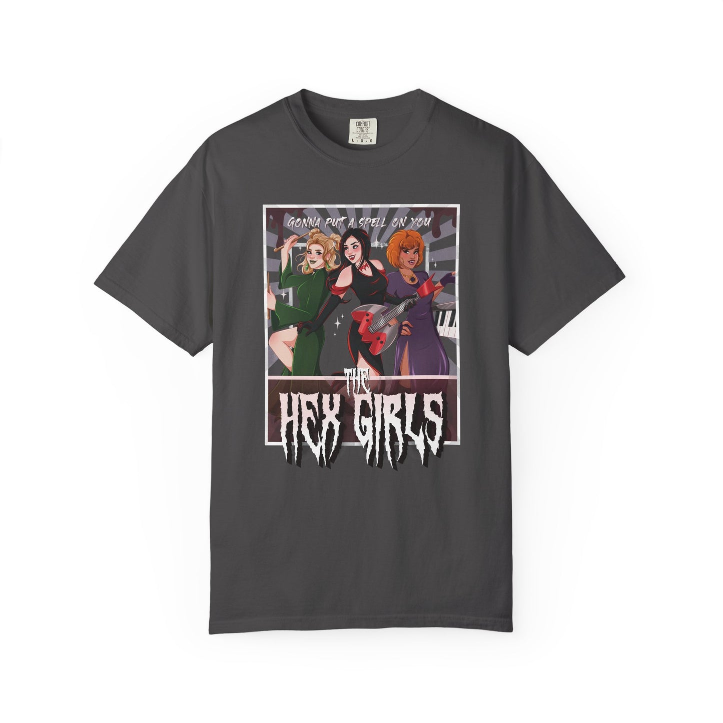Front Only Witch Girl Band T-Shirt, Spooky Season Graphic Tee
