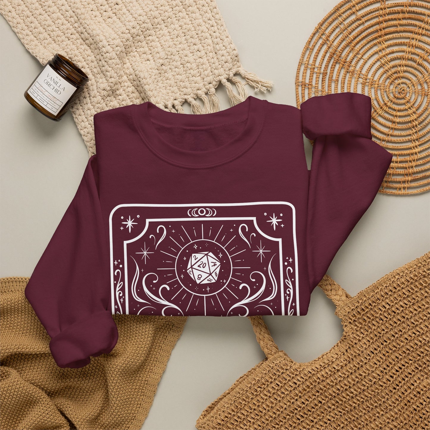 Dungeon Master Tarot Card Gildan Sweatshirt Shirt | TTRPG Character Class Crewneck