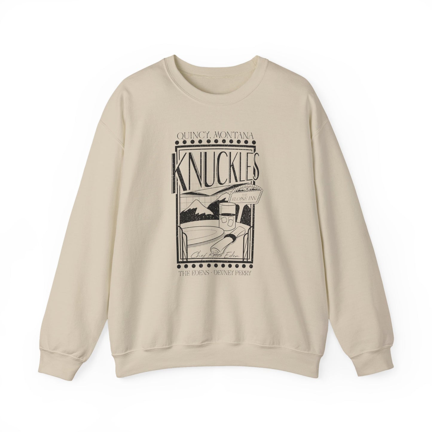 Knuckles Restaurant, The Edens Crewneck Sweatshirt (GILDAN)