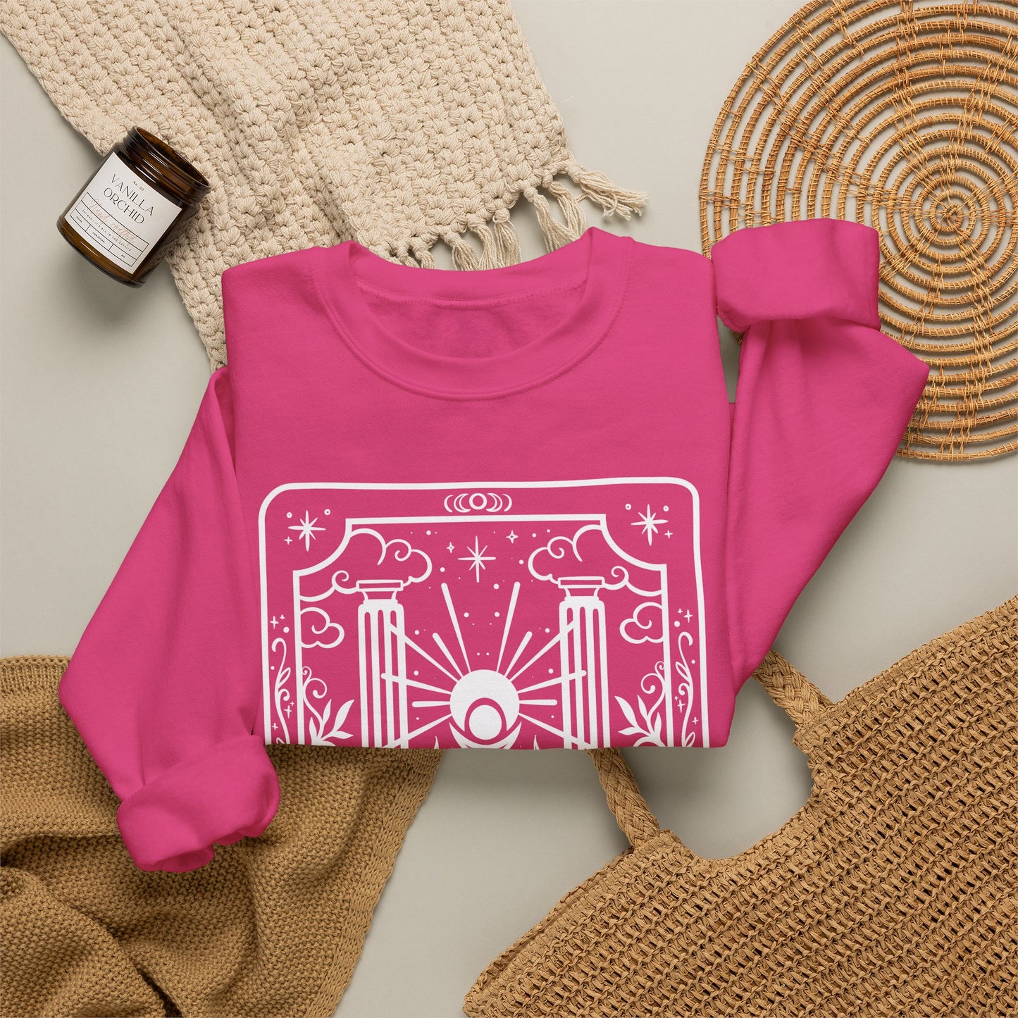 Cleric Tarot Card Gildan Sweatshirt Shirt | TTRPG Character Class Crewneck