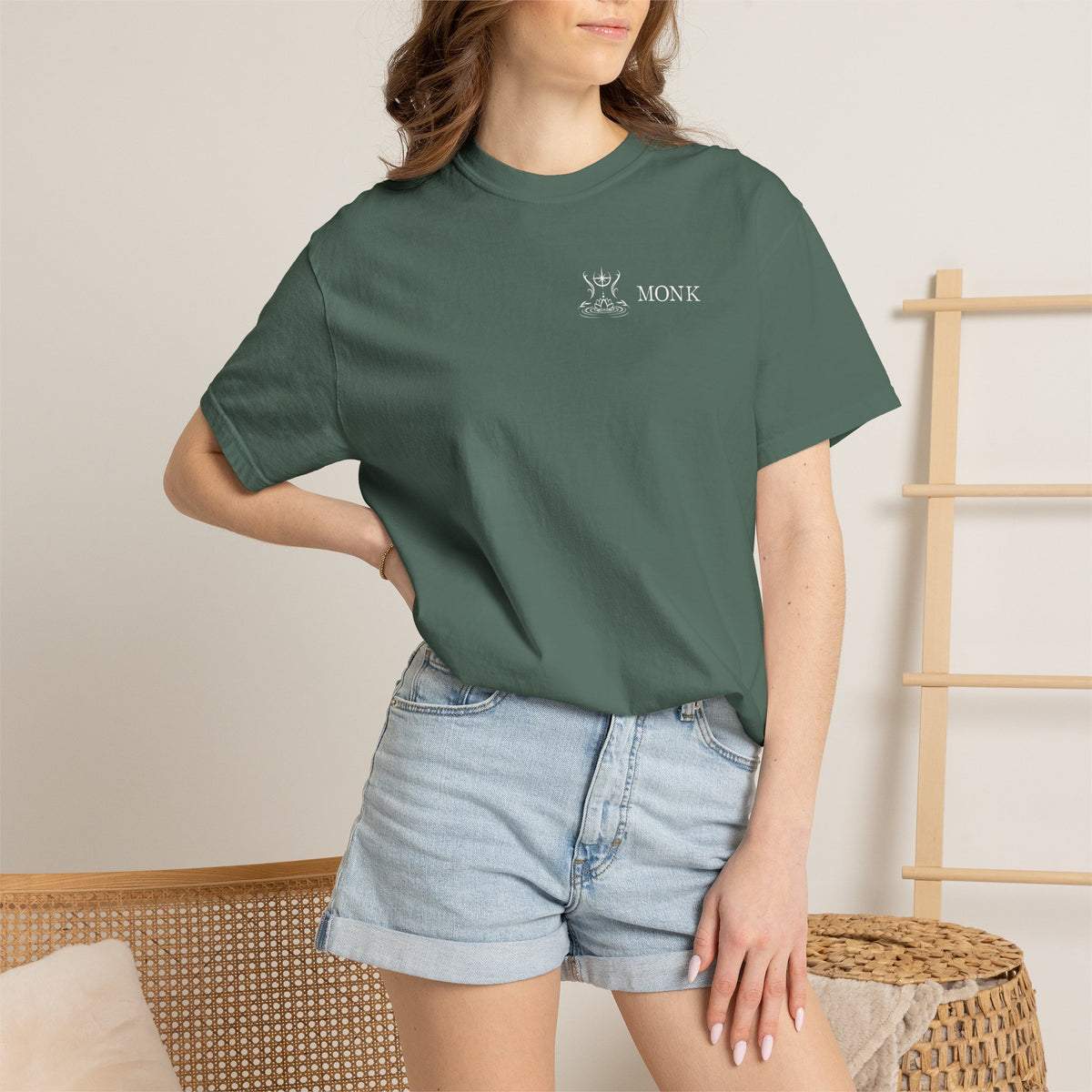 Monk Tarot Card Comfort Colors Shirt | TTRPG Character Class Tee