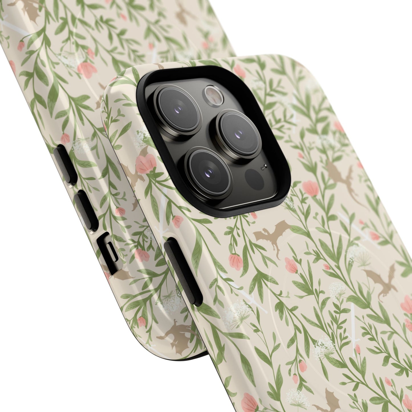 Floral Fantasy Dragons Tough Cases - MAGNETIC - Romantasy Reader Gift, Bookish Merch