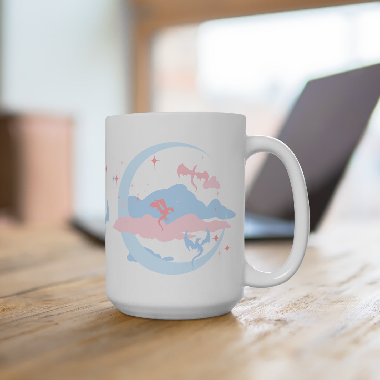 Celestial Dragons Fantasy Mug | Gift Mug for Readers | Nerd Girl Co