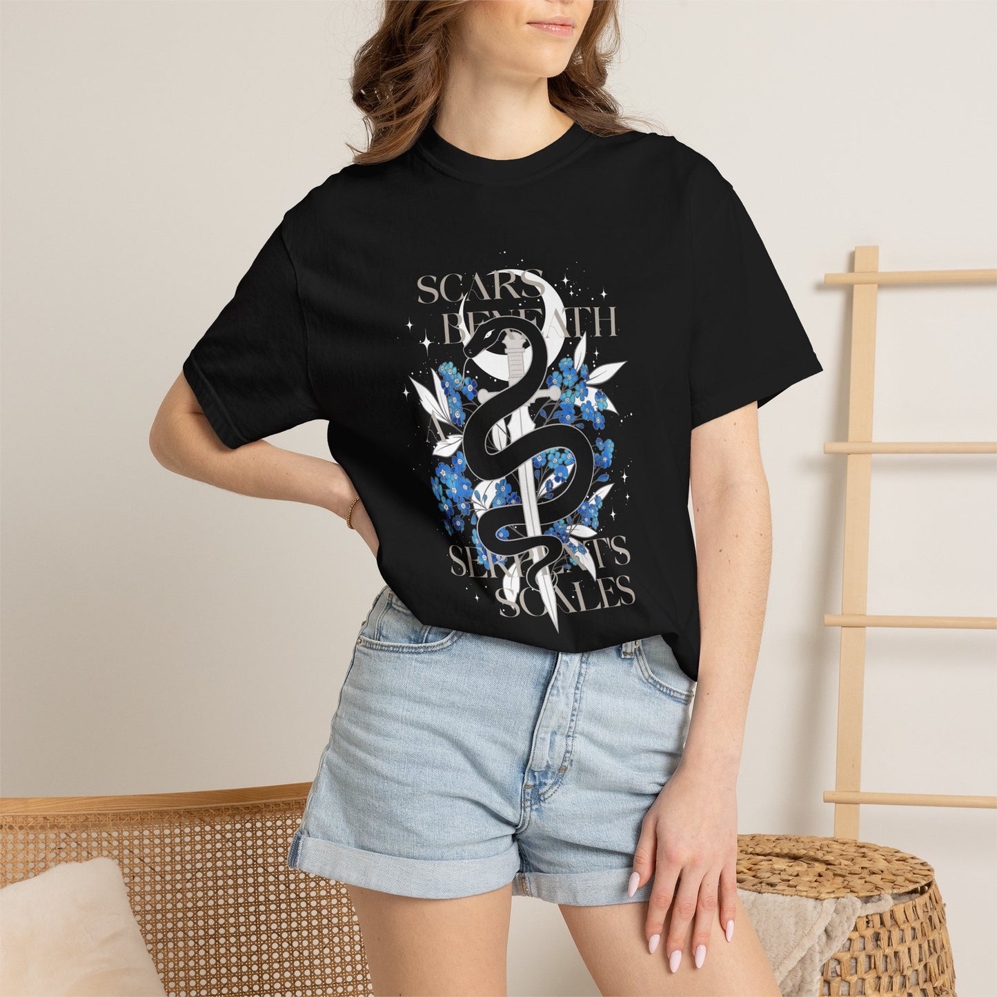 Scars Beneath a Serpent’s Scales Comfort Colors Tee | Officially Licensed Nicole Platania Shirt