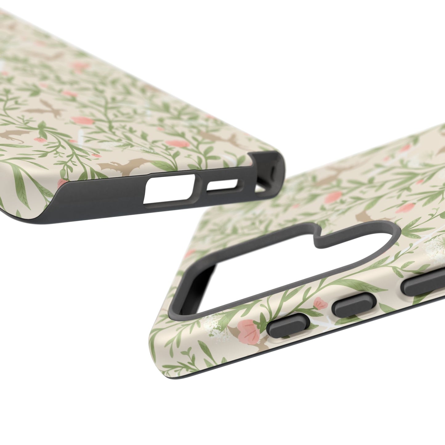 Fantasy Floral Dragons Tough Cases, Romantasy Reader Gift, Bookish Merch