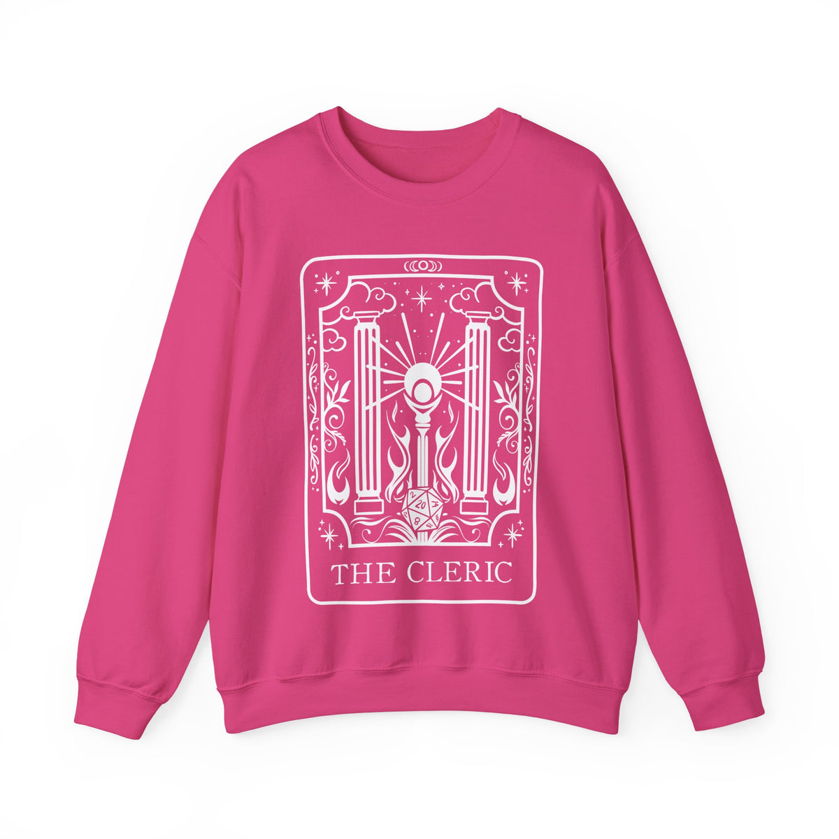Cleric Tarot Card Gildan Sweatshirt Shirt | TTRPG Character Class Crewneck