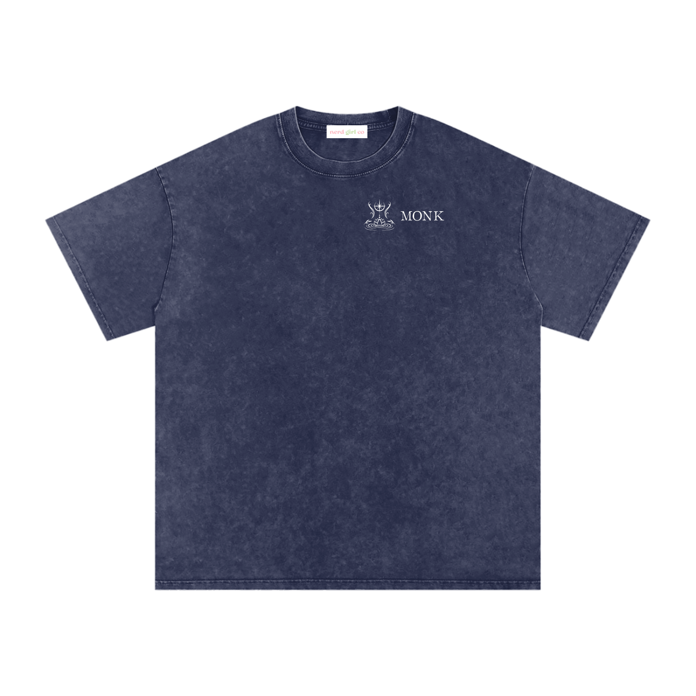 Monk Tarot Card Snow Wash Cotton Shirt | TTRPG Character Class Tee