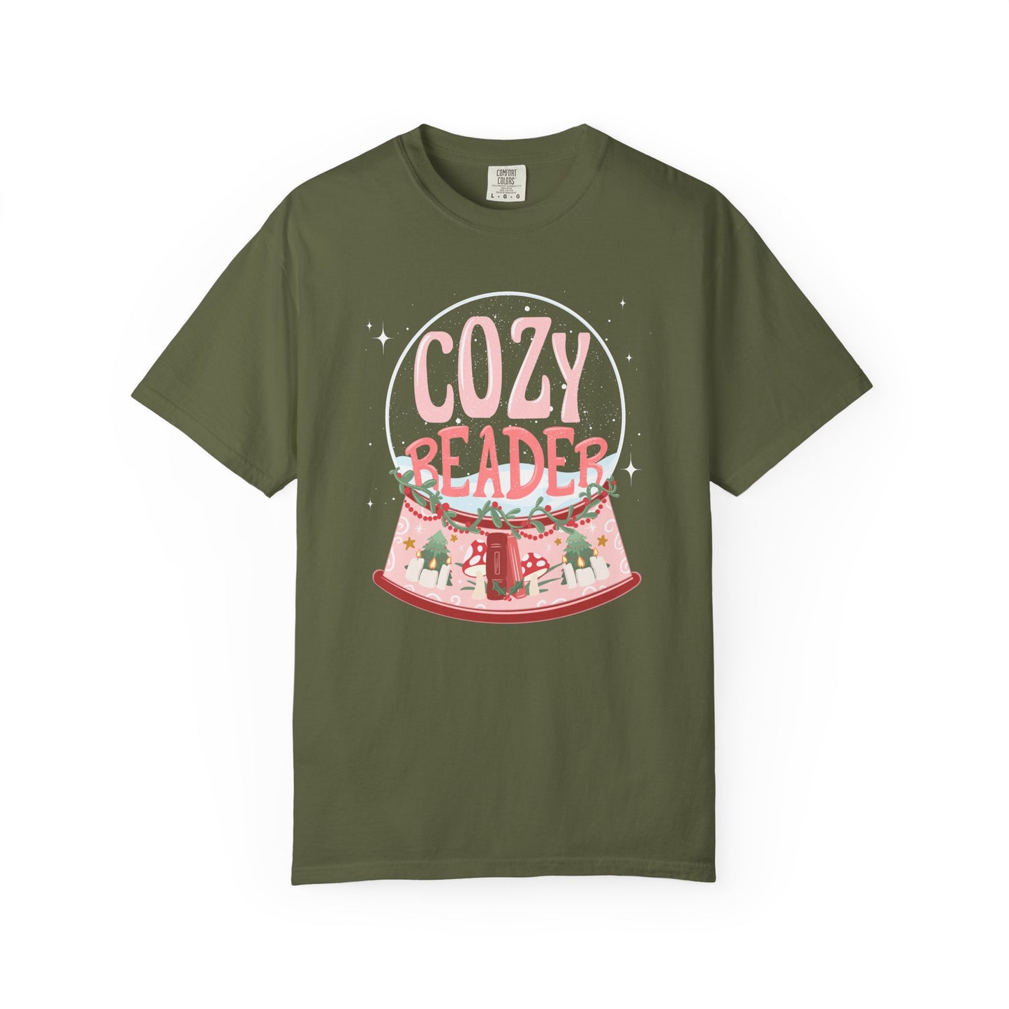 Cozy Reader T-Shirt — Snow Globe Book Lover Tee