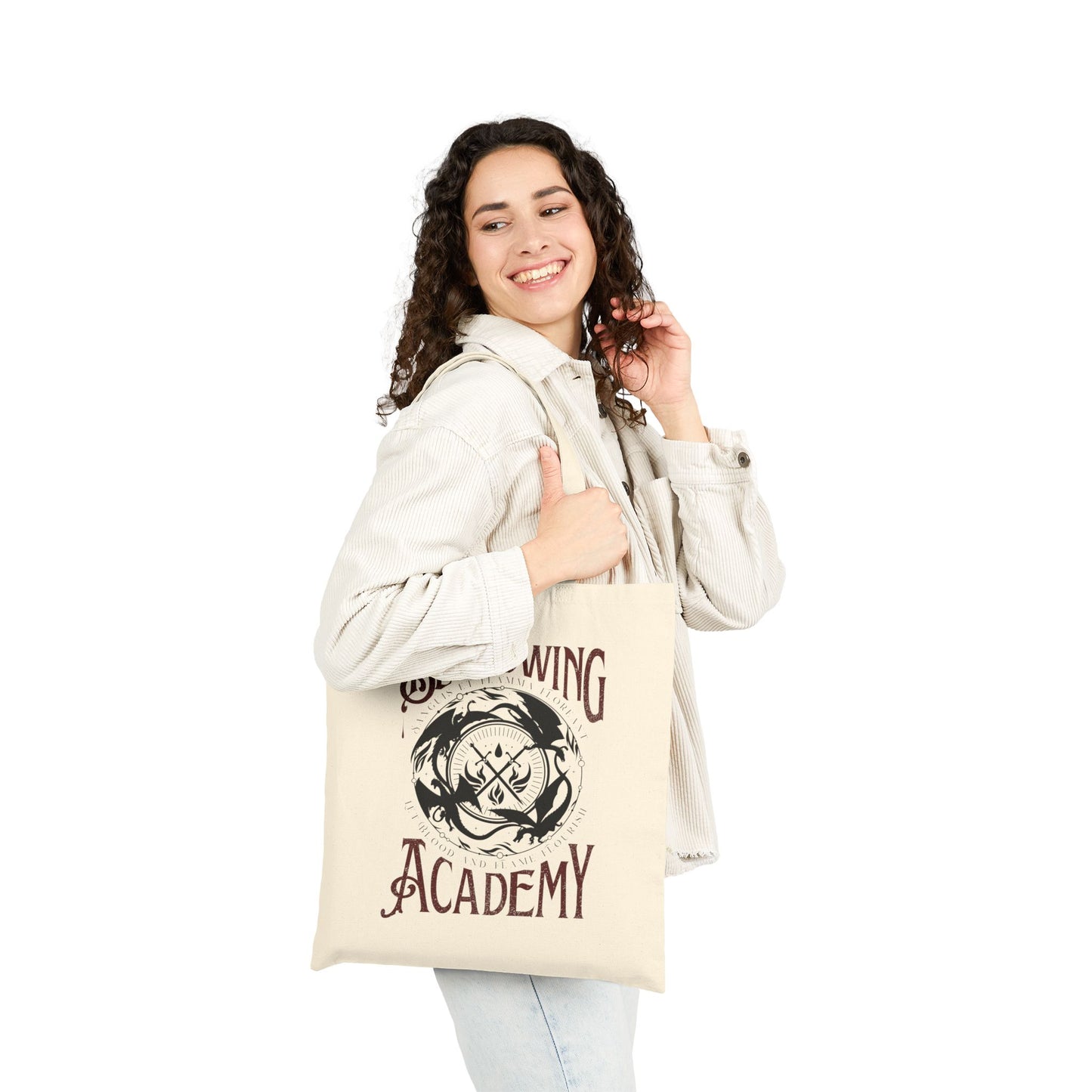 Bloodwing Academy Cotton Canvas Tote Bag | Officially Licensed Fantasy Book Tote