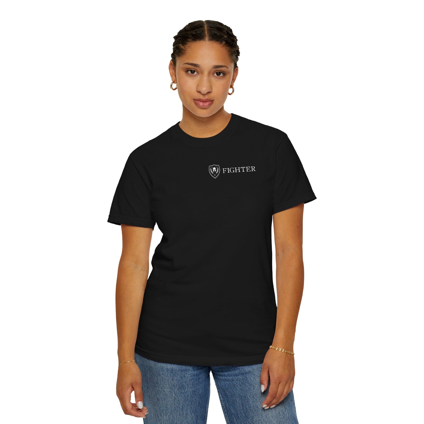 Fighter Tarot Card Comfort Colors Shirt | TTRPG Character Class Tee