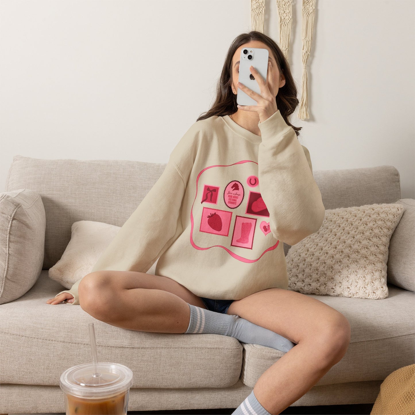 Save a Horse, Read About Fictional Cowboys Sweatshirt | Cowboy Romance Reader Crewneck