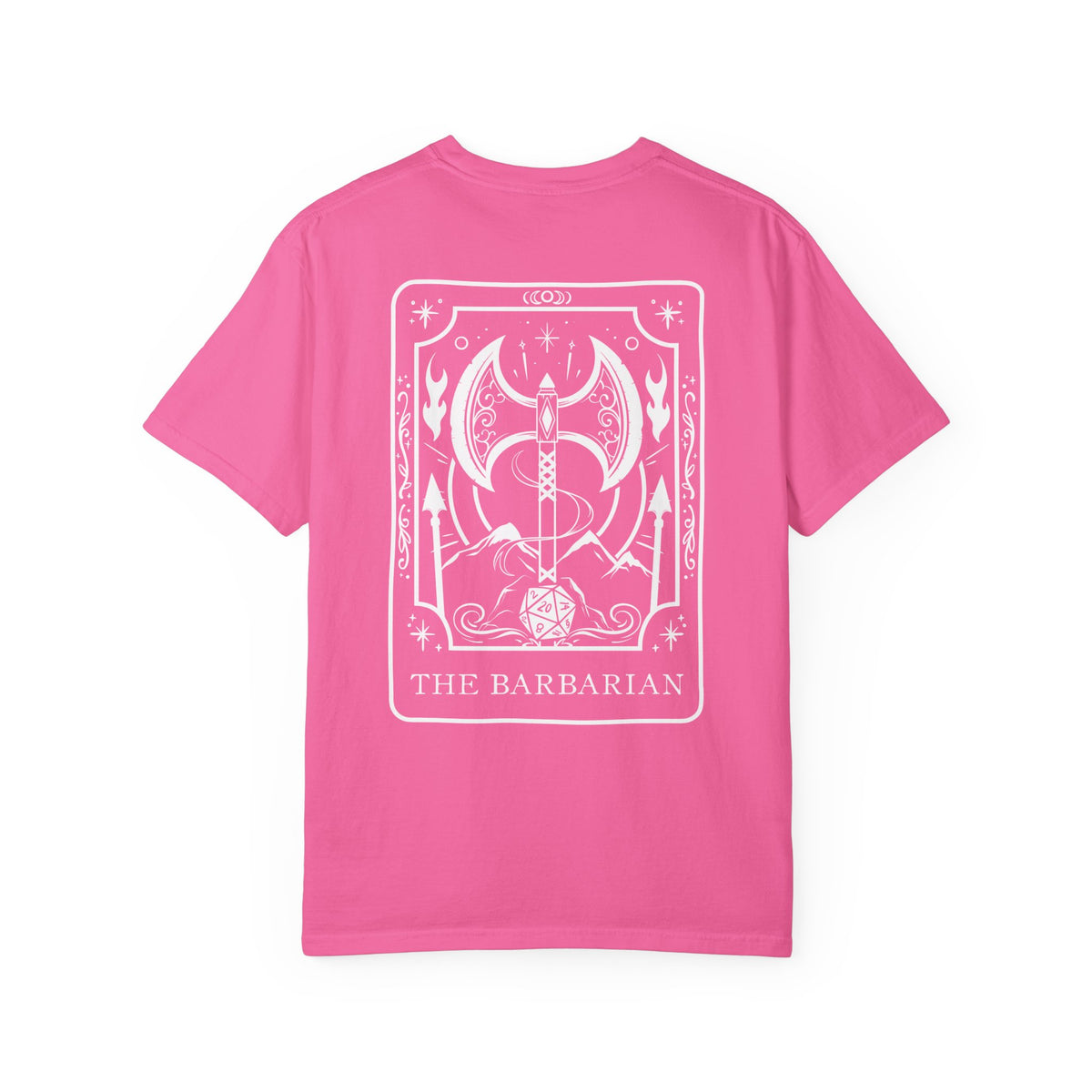 Barbarian Tarot Card Comfort Colors Shirt | TTRPG Character Class Tee