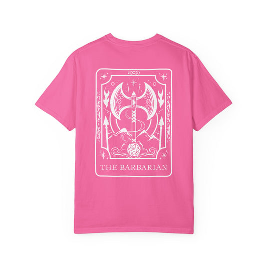 Barbarian Tarot Card Comfort Colors Shirt | TTRPG Character Class Tee