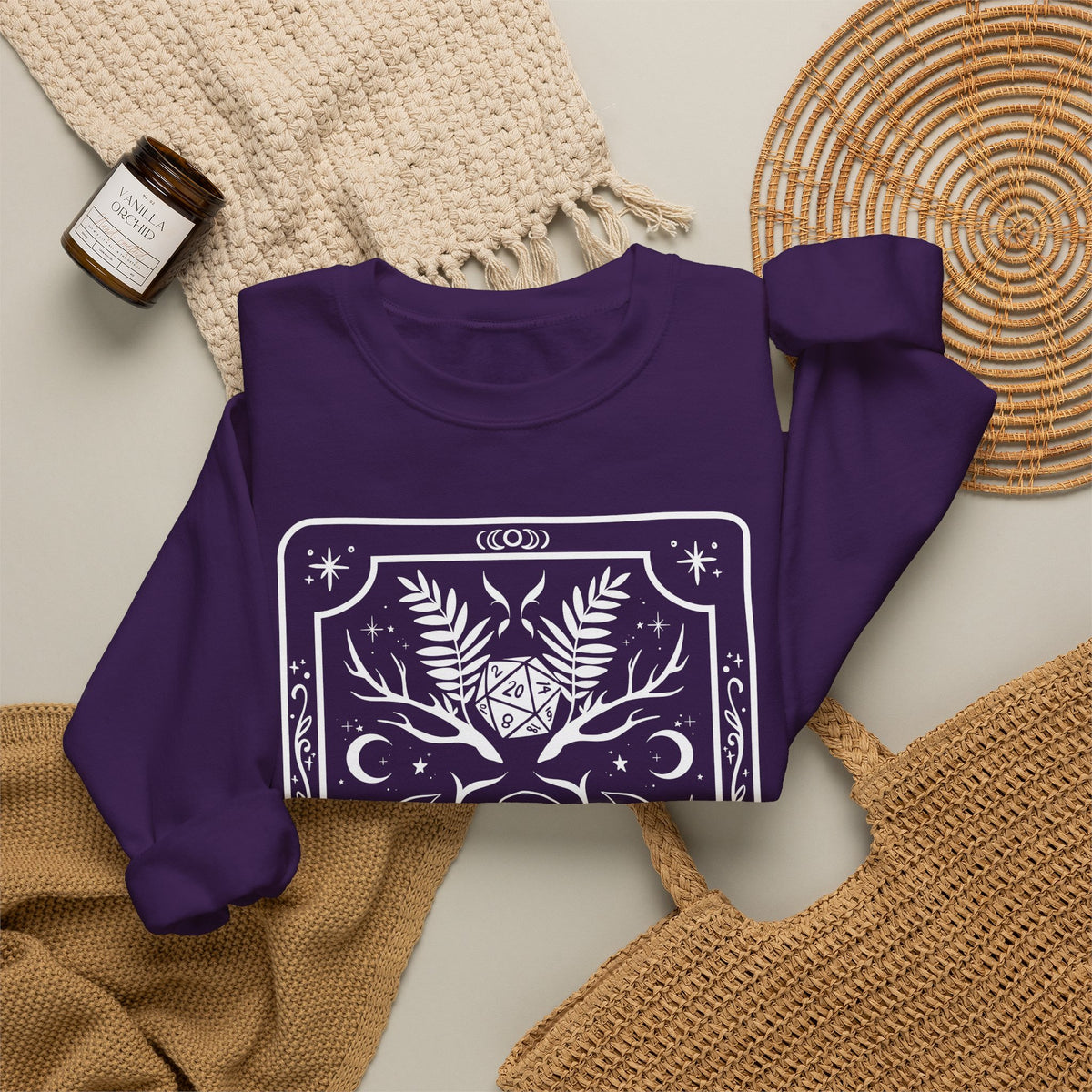Druid Tarot Card Gildan Sweatshirt Shirt | TTRPG Character Class Crewneck