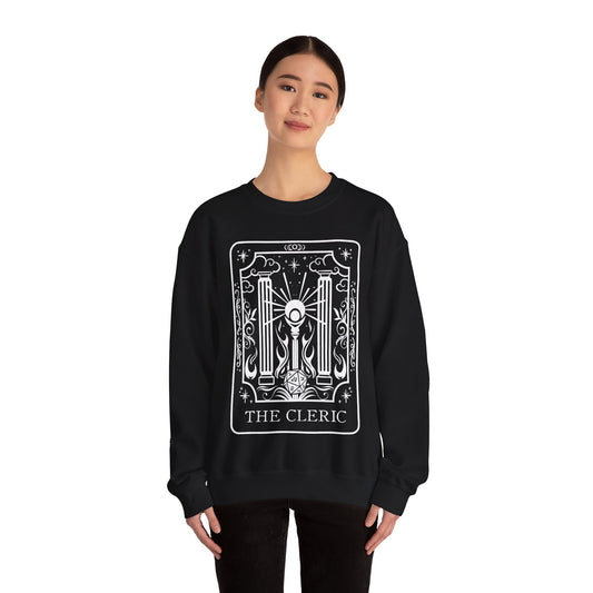 Cleric Tarot Card Gildan Sweatshirt Shirt | TTRPG Character Class Crewneck