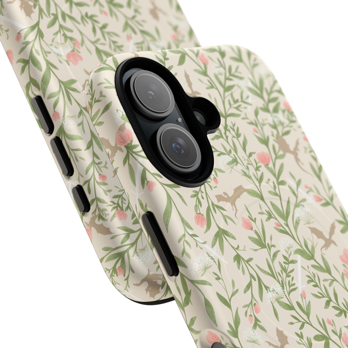 Floral Fantasy Dragons Tough Cases - MAGNETIC - Romantasy Reader Gift, Bookish Merch